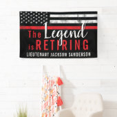 Fireman Retirement Red Line Flag Feuerwehrmann Banner (Insitu)