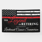 Fireman Retirement Red Line Flag Feuerwehrmann Banner (Horizontal)