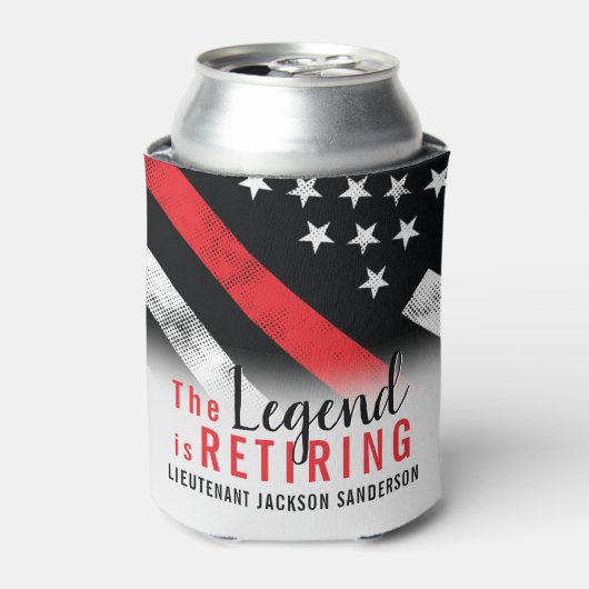 Fireman Retirement Red Line Flag Feuerwehrmann Dosenkühler (Kanne Vorderseite)
