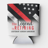 Fireman Retirement Red Line Flag Feuerwehrmann Dosenkühler (Vorderseite)