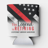 Fireman Retirement Red Line Flag Feuerwehrmann Dosenkühler (Rückseite)