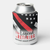 Fireman Retirement Red Line Flag Feuerwehrmann Dosenkühler (Kanne Rückseite)