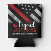 Fireman Retirement Red Line Flag Feuerwehrmann Dosenkühler (Vorderseite)
