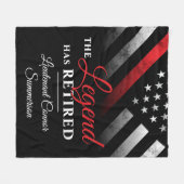 Fireman Retirement Red Line Flag Feuerwehrmann Fleecedecke (Vorderseite (Horizontal))