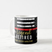 Fireman Retirement Red Line Flag Feuerwehrmann Kaffeetasse (Vorderseite Links)