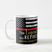 Fireman Retirement Red Line Flag Feuerwehrmann Kaffeetasse (Links)