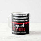 Fireman Retirement Red Line Flag Feuerwehrmann Kaffeetasse (Vorderseite Links)
