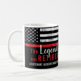 Fireman Retirement Red Line Flag Feuerwehrmann Kaffeetasse