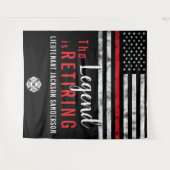 Fireman Retirement Red Line Flag Feuerwehrmann Wandteppich (Vorderseite (Horizontal))