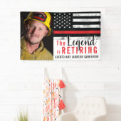 Fireman Retirement Thin Red Line Firefighter Foto Banner (Insitu)