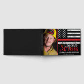 Fireman Retirement Thin Red Line Firefighter Foto Gästebuch (Voll)