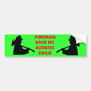Fireman Rettete mein Autistisches Kind Autoaufkleber