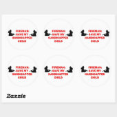 Fireman Rettete mein behindertes Kind Runder Aufkleber (Blatt)