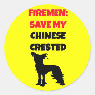 Fireman Rettete mein Chinesisch entzückt Runder Aufkleber