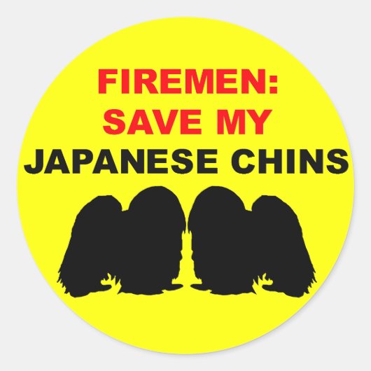 Fireman Rettete mein Japanisch Chinesisch Runder Aufkleber (Vorderseite)