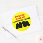 Fireman Rettete mein Japanisch Chinesisch Runder Aufkleber (Umschlag)
