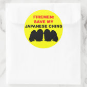 Fireman Rettete mein Japanisch Chinesisch Runder Aufkleber (Tasche)