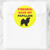 Fireman Rettete Mein Papillon Runder Aufkleber (Tasche)