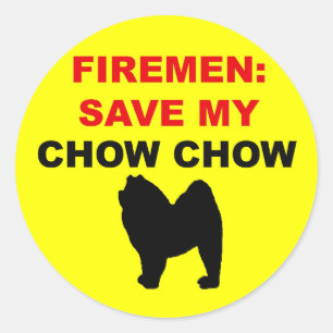Fireman Rettete meine Chow Chow Runder Aufkleber