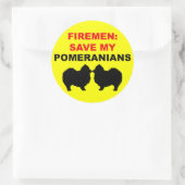 Fireman Rettete meine Spitze Runder Aufkleber (Tasche)