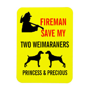 Fireman Rettete meine zwei Weimarer Brandsicherhei Magnet