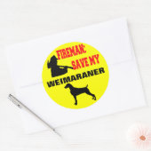 Fireman Rettete My Weimaraner Runder Aufkleber (Umschlag)