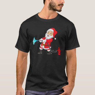 Fireman Santa Claus Funny Feuerwehrmann Santa Chri T-Shirt