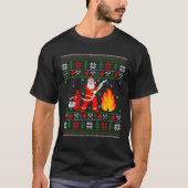 Fireman Santa Claus Ugly Sweater Feuerwehrmann San T-Shirt (Vorderseite)
