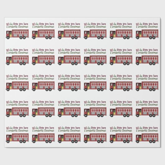 Fireman Santa Holiday Packpapier (Flach)