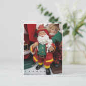 Fireman Santa Postkarte (Stehend Vorderseite)