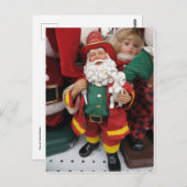 Fireman Santa Postkarte (Vorne/Hinten)