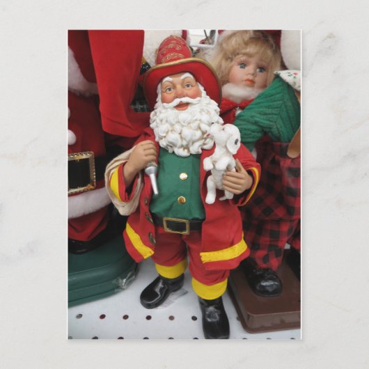 Fireman Santa Postkarte (Vorderseite)