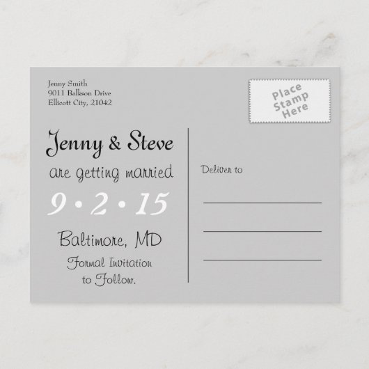 Fireman Save the Date Card Ankündigungspostkarte (Rückseite)