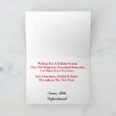 Fireman-Silhouette und Weihnachtskarte Karte (Innenseite)