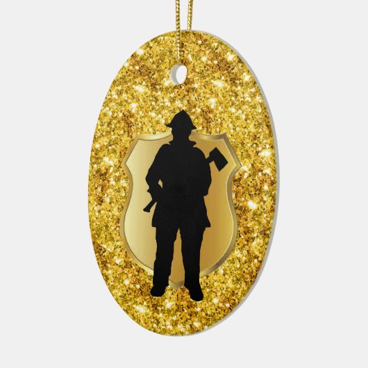 Fireman Silhouette Weihnachtsschmuck (Links)