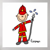 Fireman Stick Figure Poster (Vorne)
