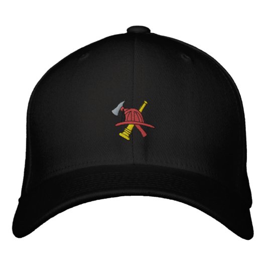 Fireman-Stickhut Bestickte Baseballkappe (Vorderseite)