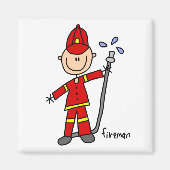 Fireman-Strichmännchen Magnet (Vorne)