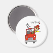 Fireman-Strichmännchen Magnet (Vorderseite/Rückseite)