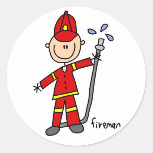 Fireman Strichmännchen Sticker