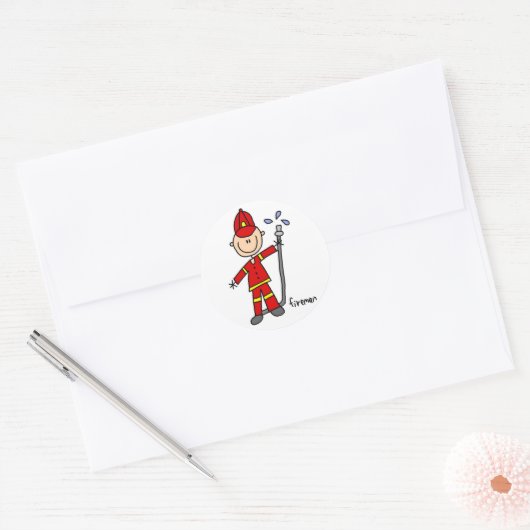 Fireman Strichmännchen Sticker (Umschlag)