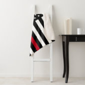 Fireman Thin Red Line American Flag Monogram Small Sherpadecke (Beispiel)