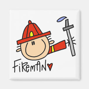 Fireman Tshirts und Geschenke Magnet