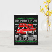 Fireman Ugly Christmas - Feuerzug Karte (Gelbe Blume)