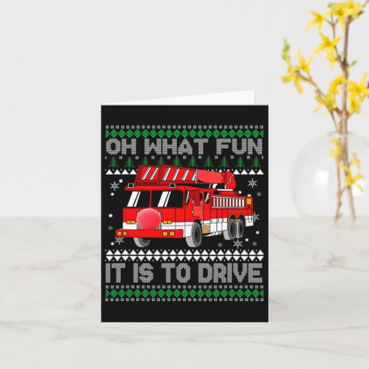 Fireman Ugly Christmas - Feuerzug Karte (Gelbe Blume)