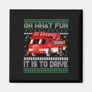 Fireman Ugly Christmas - Feuerzug Magnet