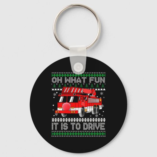 Fireman Ugly Christmas - Feuerzug Schlüsselanhänger (Vorderseite)