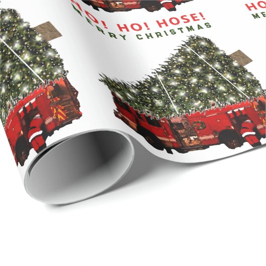 Fireman Weihnachtsgeschenk Geschenkpapier (Rolleneckpunkt)