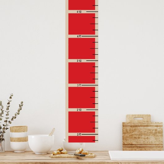 Fireman's Ladder Growth Chart Poster (Küche)