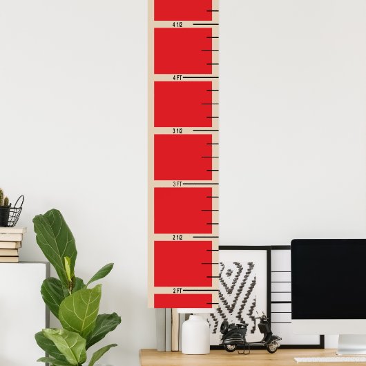 Fireman's Ladder Growth Chart Poster (Heimbüro)